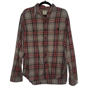 VTG J. Crew Plaid Flannel 100% Cotton‎ Large